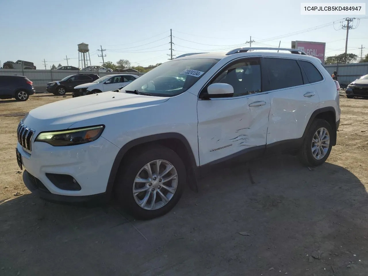 2019 Jeep Cherokee Latitude VIN: 1C4PJLCB5KD484947 Lot: 73824134