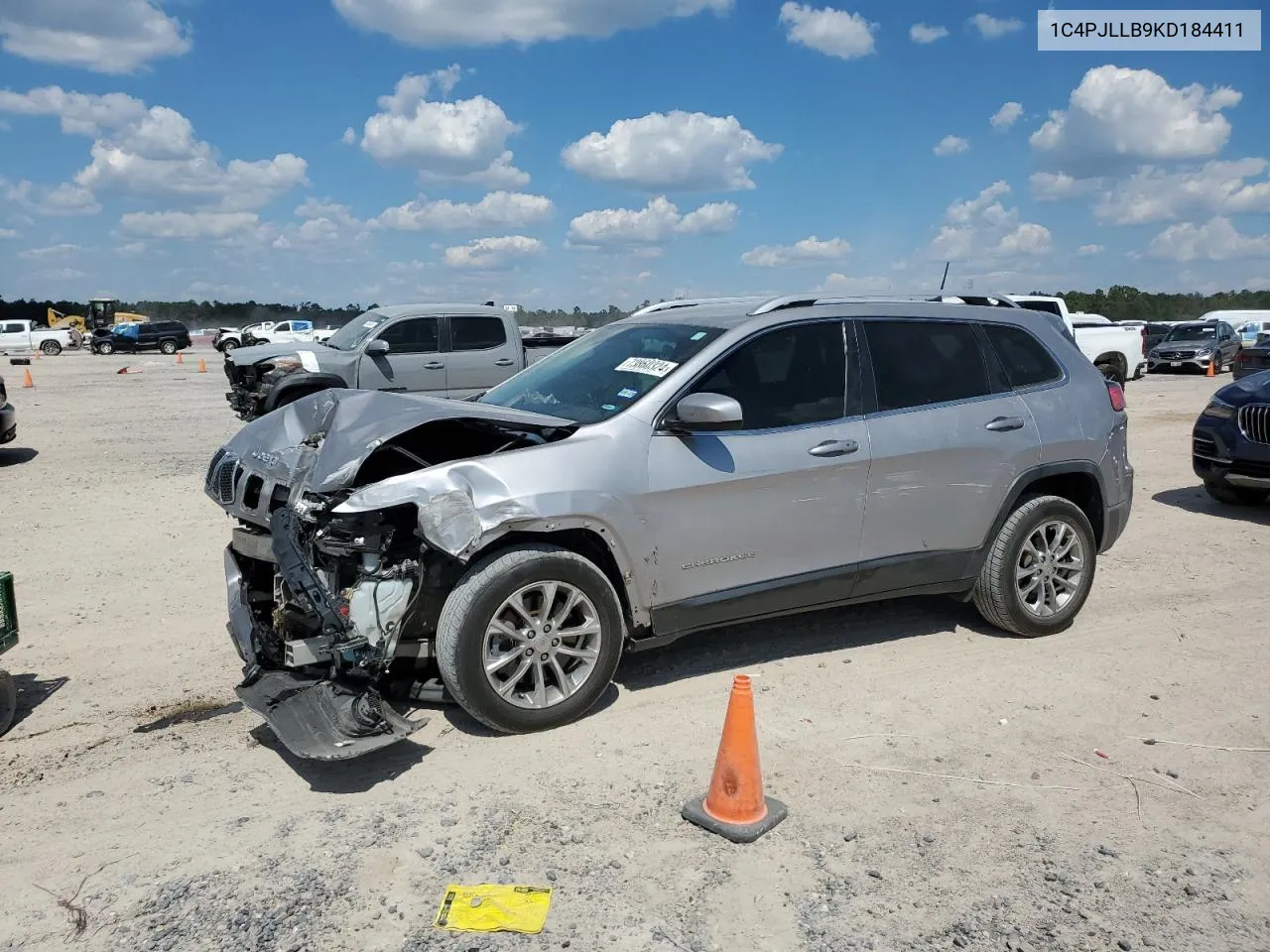 2019 Jeep Cherokee Latitude Plus VIN: 1C4PJLLB9KD184411 Lot: 73860324