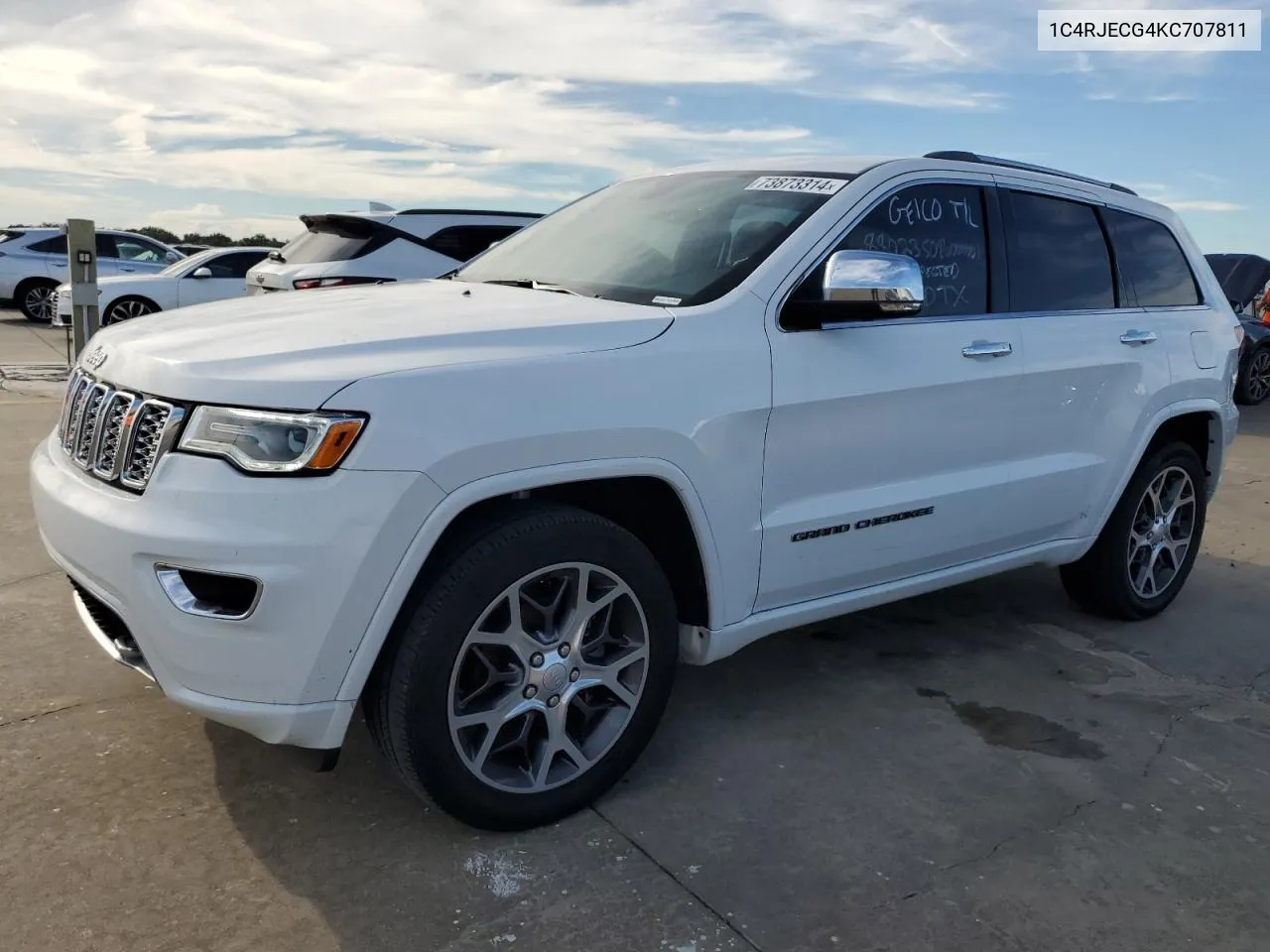 2019 Jeep Grand Cherokee Overland VIN: 1C4RJECG4KC707811 Lot: 73873314