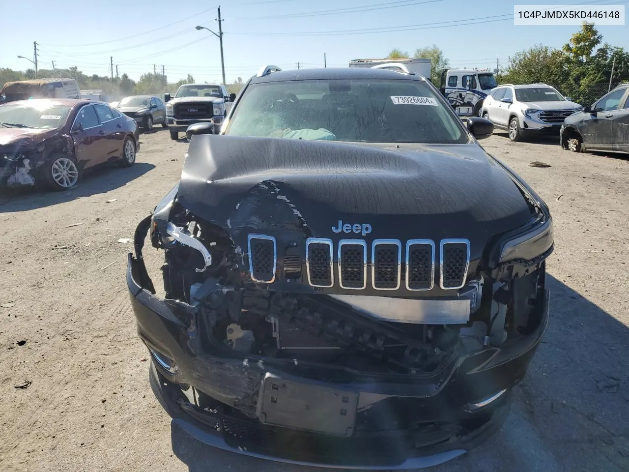 2019 Jeep Cherokee Limited VIN: 1C4PJMDX5KD446148 Lot: 73926604