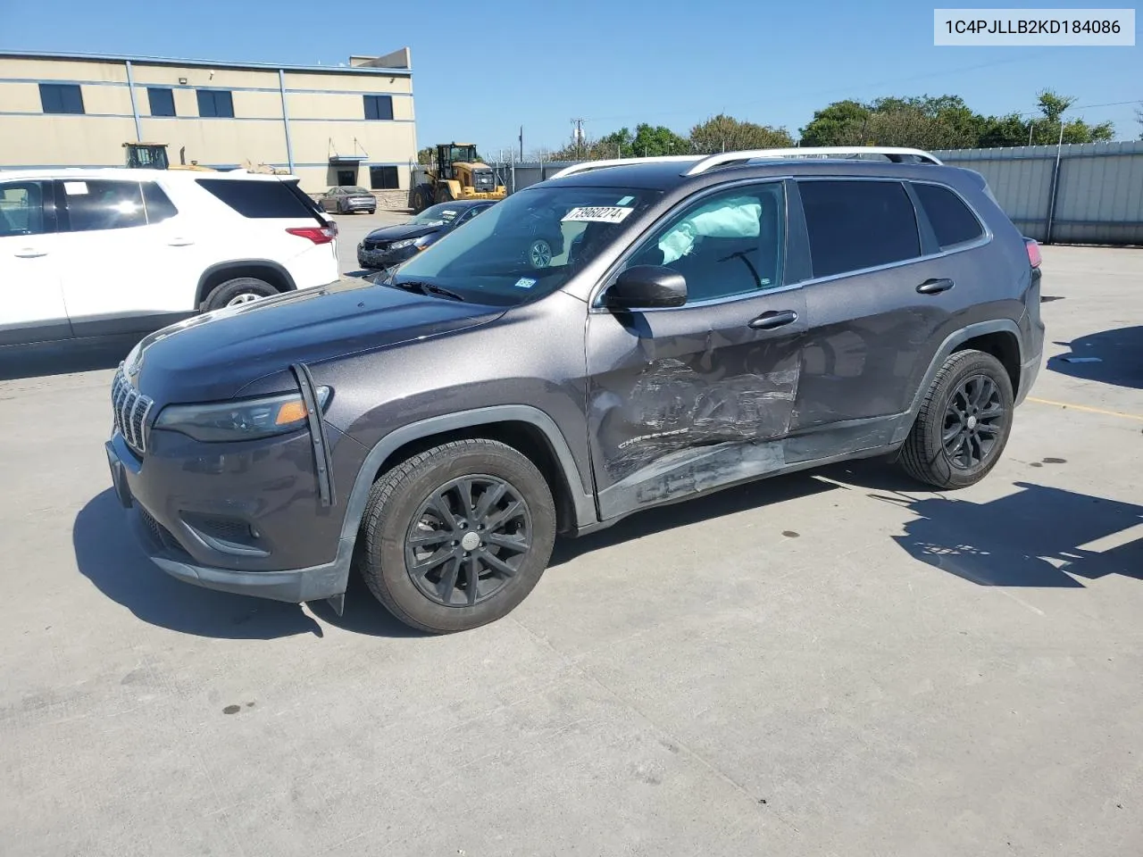 2019 Jeep Cherokee Latitude Plus VIN: 1C4PJLLB2KD184086 Lot: 73960274