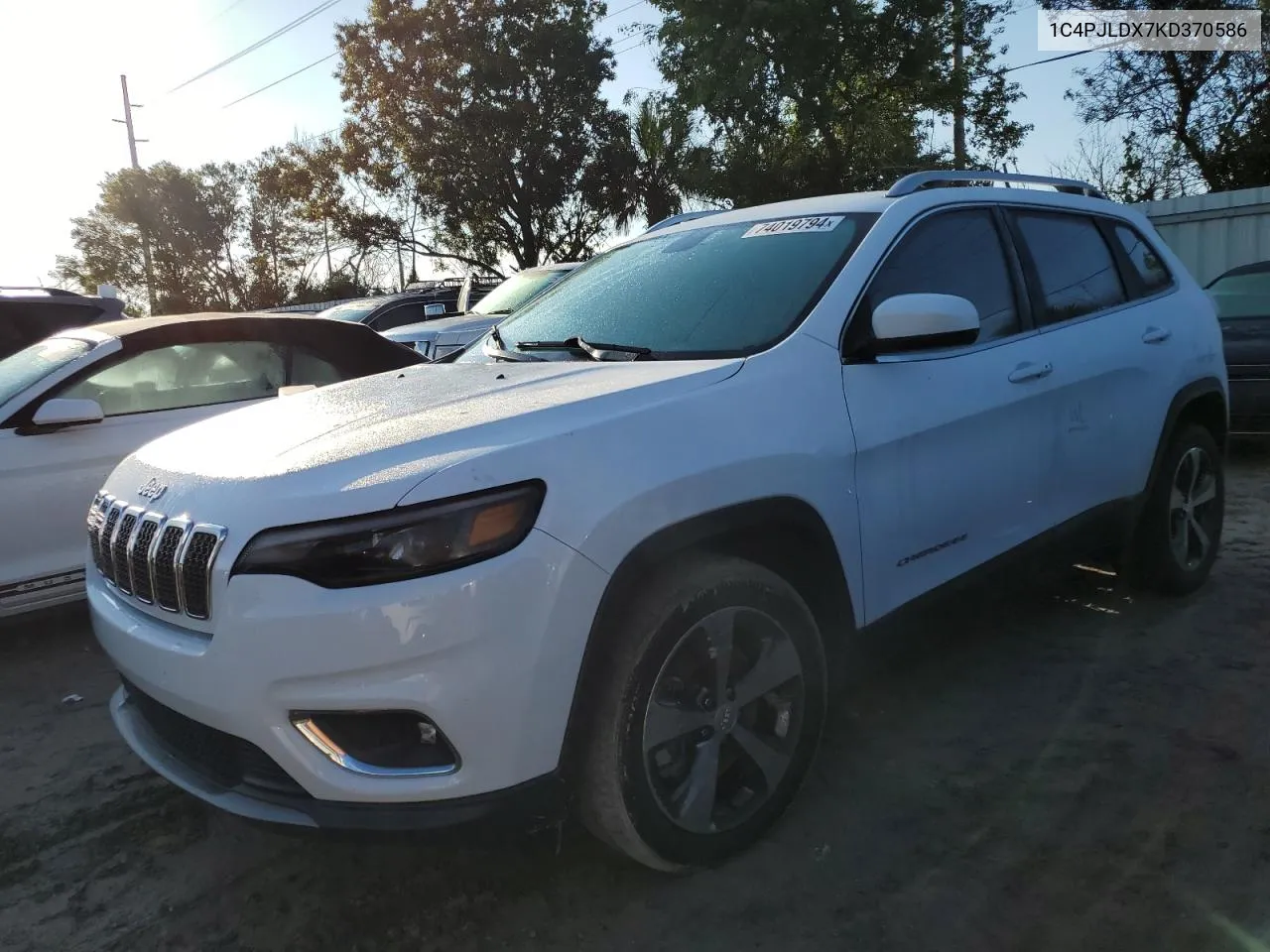 2019 Jeep Cherokee Limited VIN: 1C4PJLDX7KD370586 Lot: 74019794