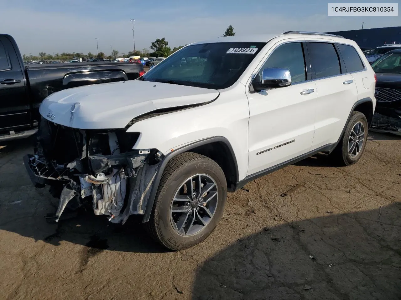 2019 Jeep Grand Cherokee Limited VIN: 1C4RJFBG3KC810354 Lot: 74206024