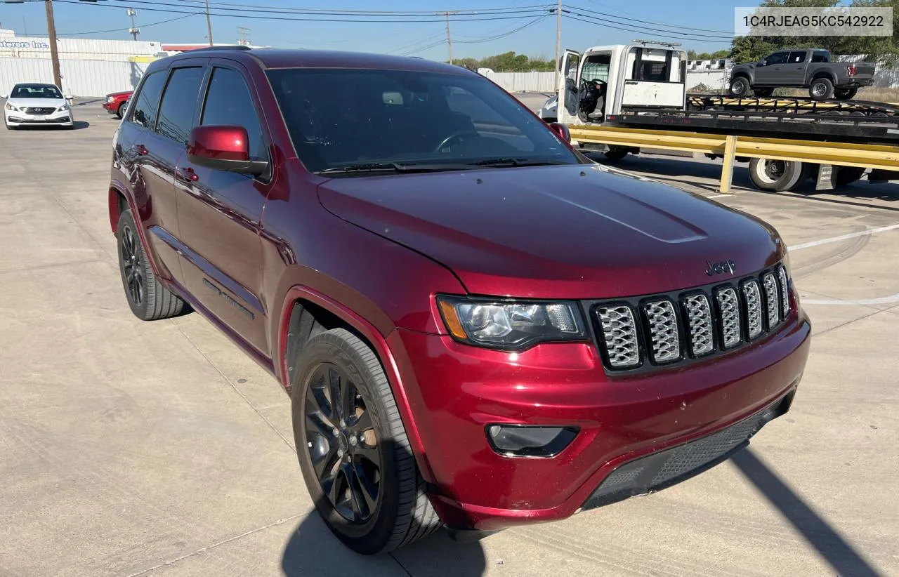 1C4RJEAG5KC542922 2019 Jeep Grand Cherokee Laredo