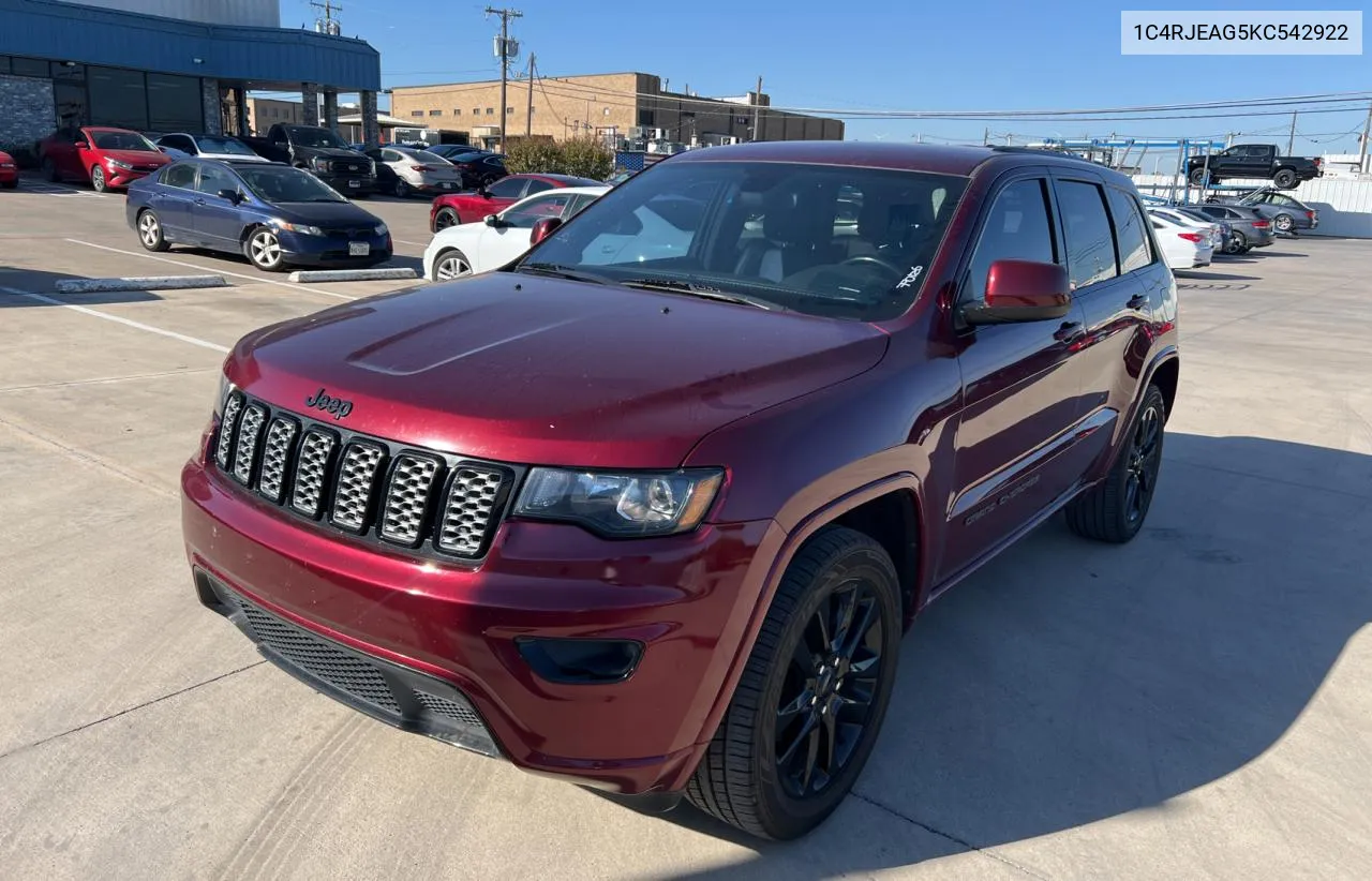 1C4RJEAG5KC542922 2019 Jeep Grand Cherokee Laredo