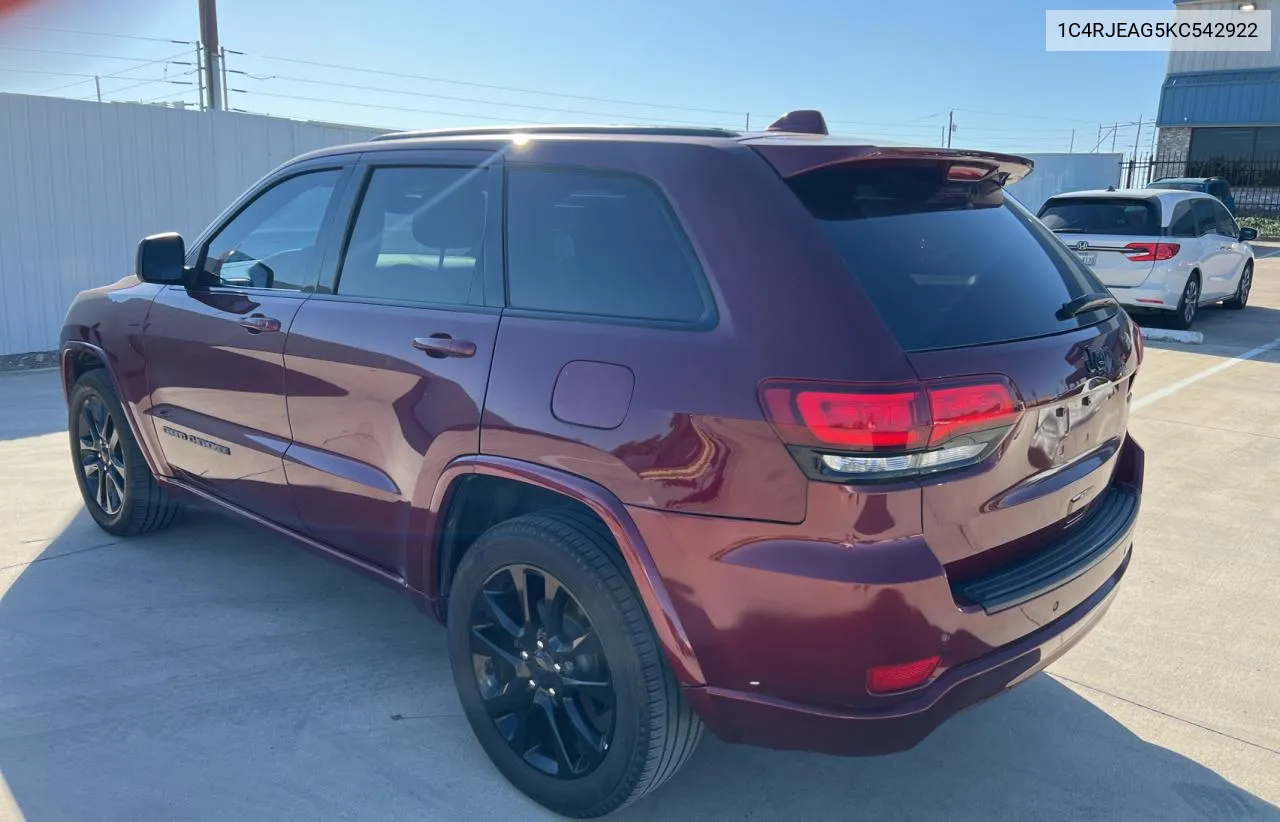 2019 Jeep Grand Cherokee Laredo VIN: 1C4RJEAG5KC542922 Lot: 74230884