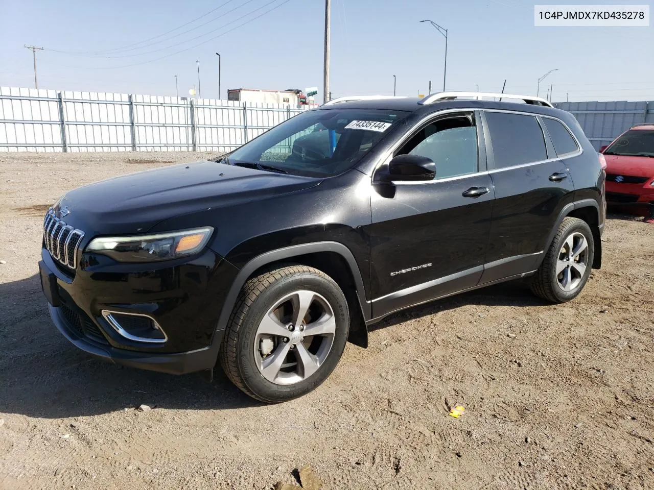 2019 Jeep Cherokee Limited VIN: 1C4PJMDX7KD435278 Lot: 74335144