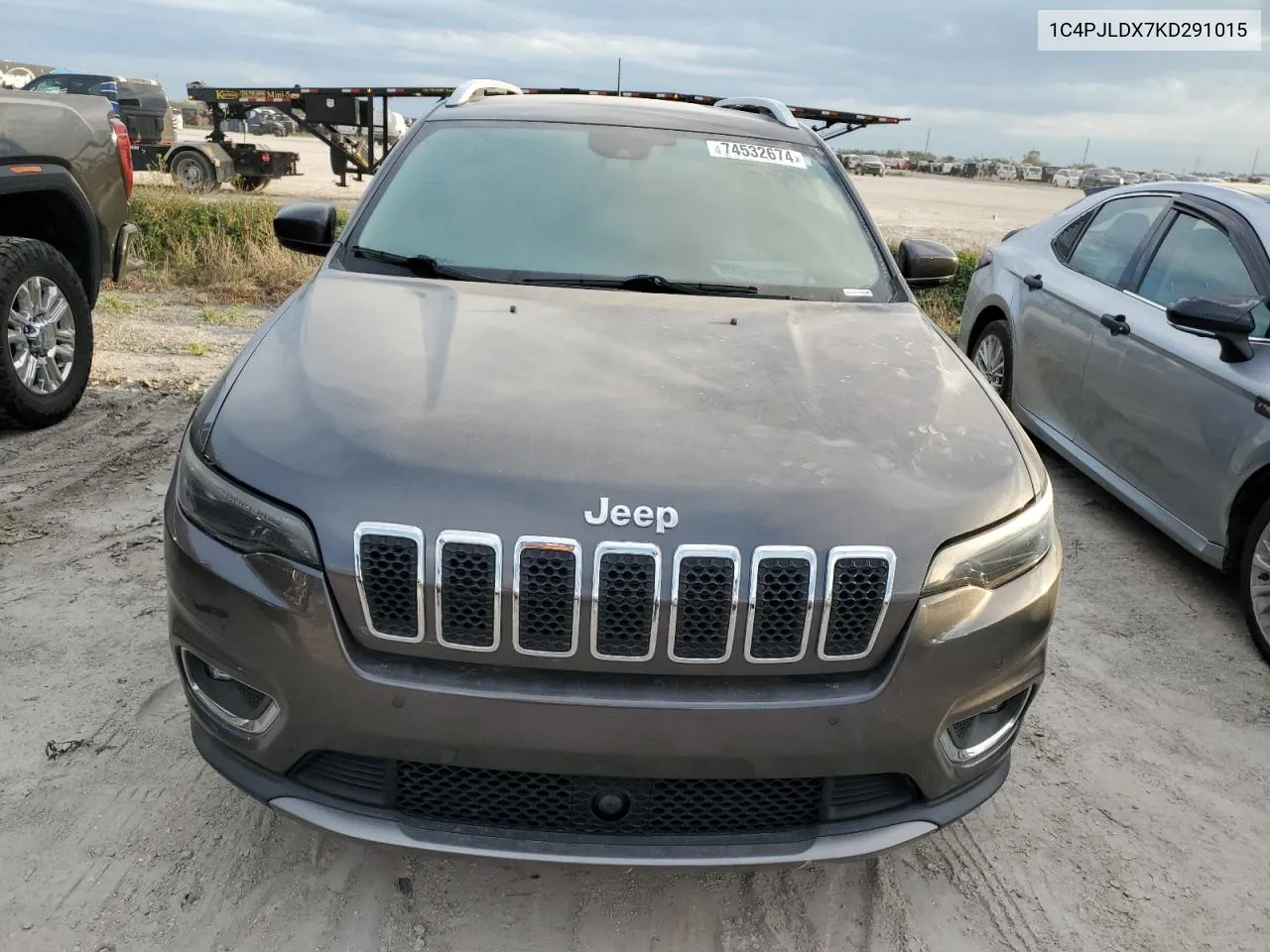 2019 Jeep Cherokee Limited VIN: 1C4PJLDX7KD291015 Lot: 74532674