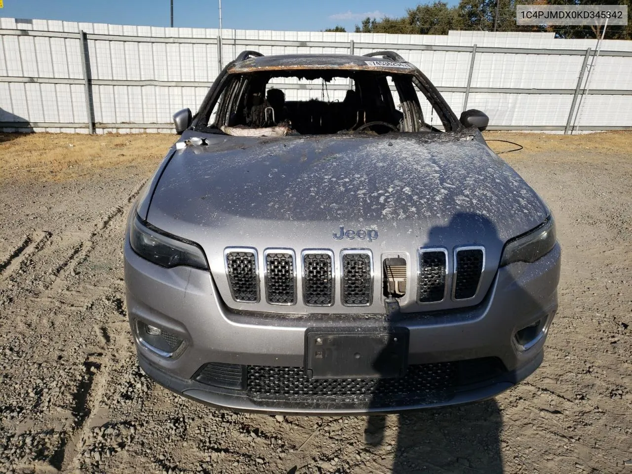 2019 Jeep Cherokee Limited VIN: 1C4PJMDX0KD345342 Lot: 74536294