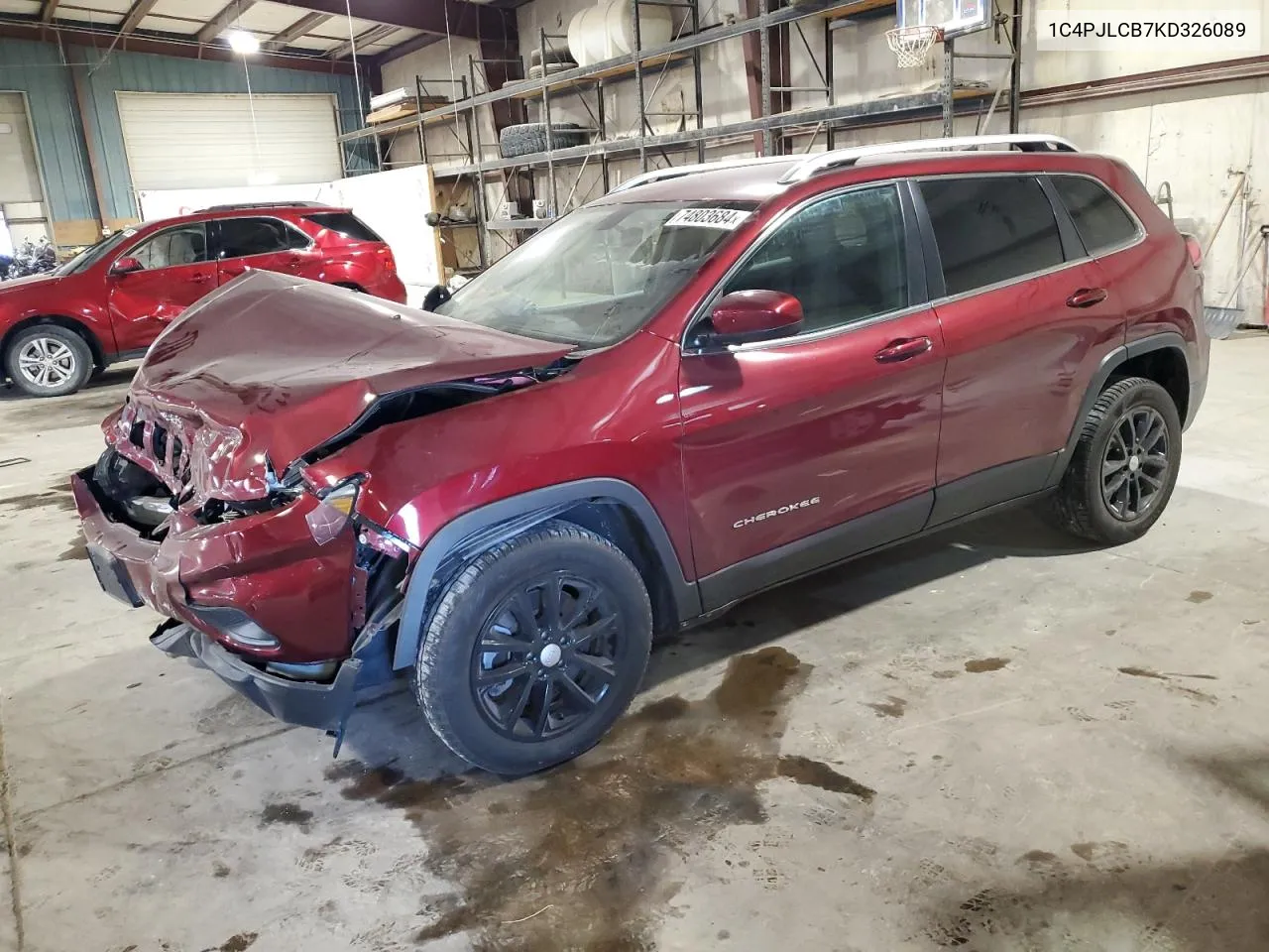 2019 Jeep Cherokee Latitude VIN: 1C4PJLCB7KD326089 Lot: 74803684