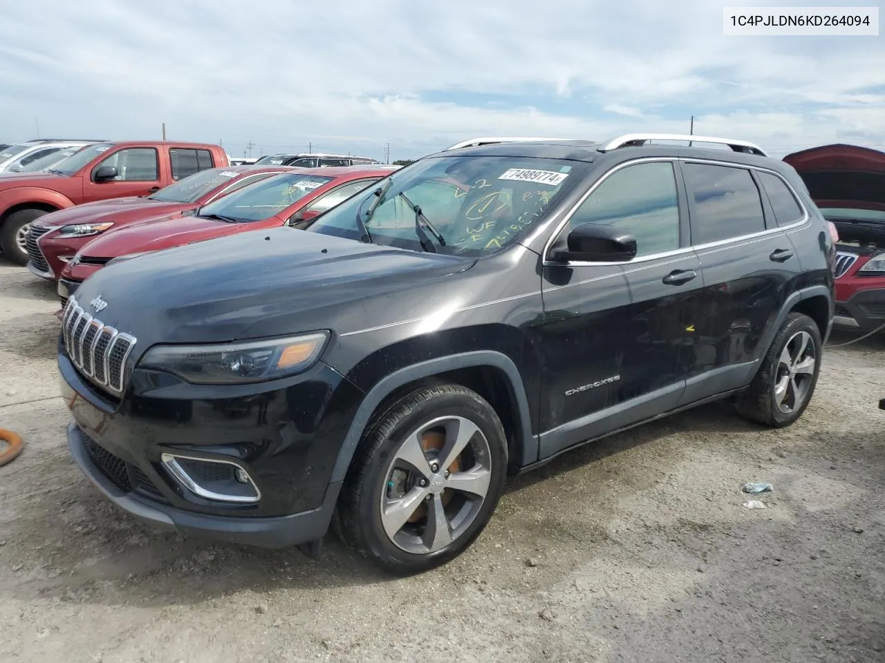 2019 Jeep Cherokee Limited VIN: 1C4PJLDN6KD264094 Lot: 74989774