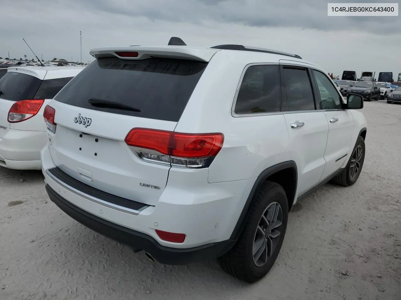 2019 Jeep Grand Cherokee Limited VIN: 1C4RJEBG0KC643400 Lot: 75105064