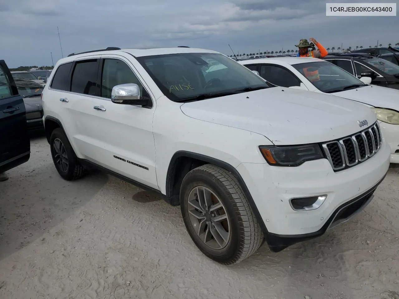 2019 Jeep Grand Cherokee Limited VIN: 1C4RJEBG0KC643400 Lot: 75105064