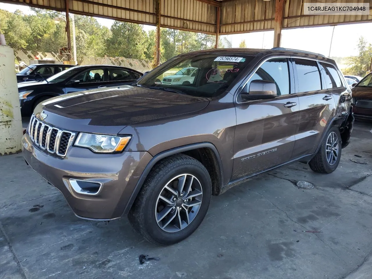 2019 Jeep Grand Cherokee Laredo VIN: 1C4RJEAG1KC704948 Lot: 75296574