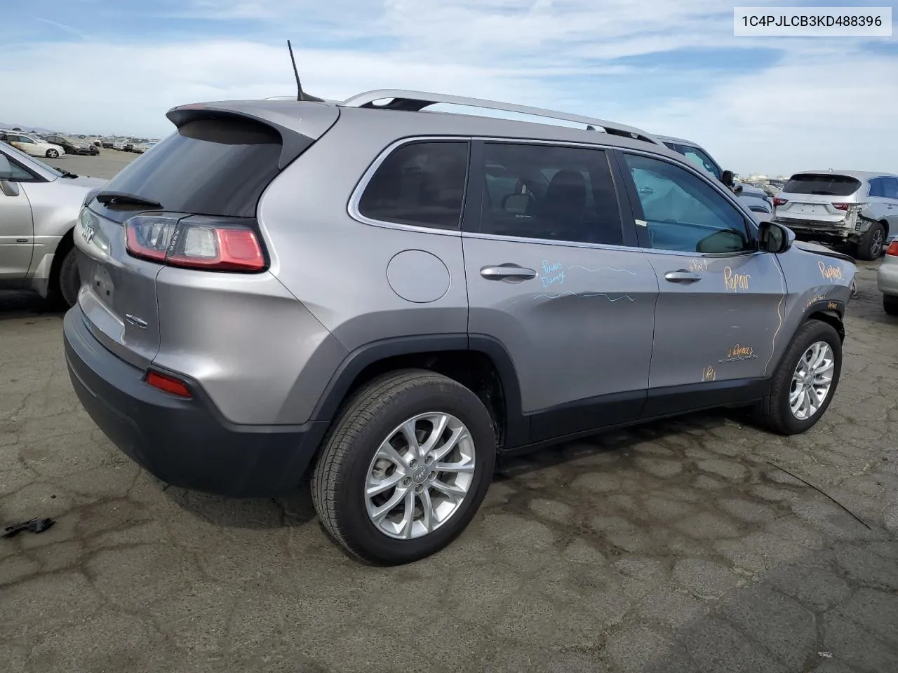 2019 Jeep Cherokee Latitude VIN: 1C4PJLCB3KD488396 Lot: 75315534