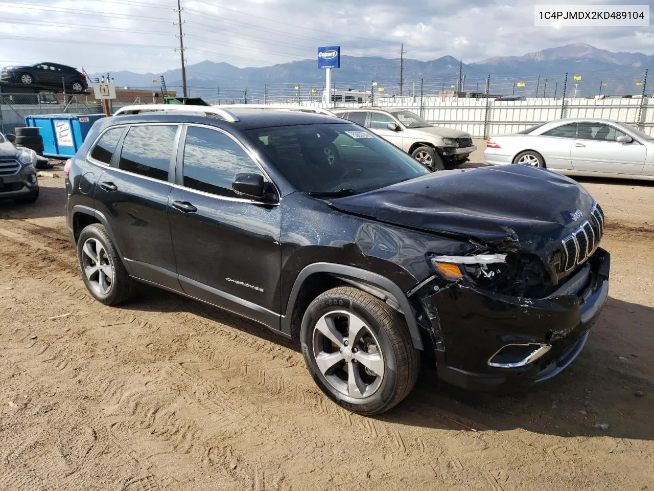 2019 Jeep Cherokee Limited VIN: 1C4PJMDX2KD489104 Lot: 75363704