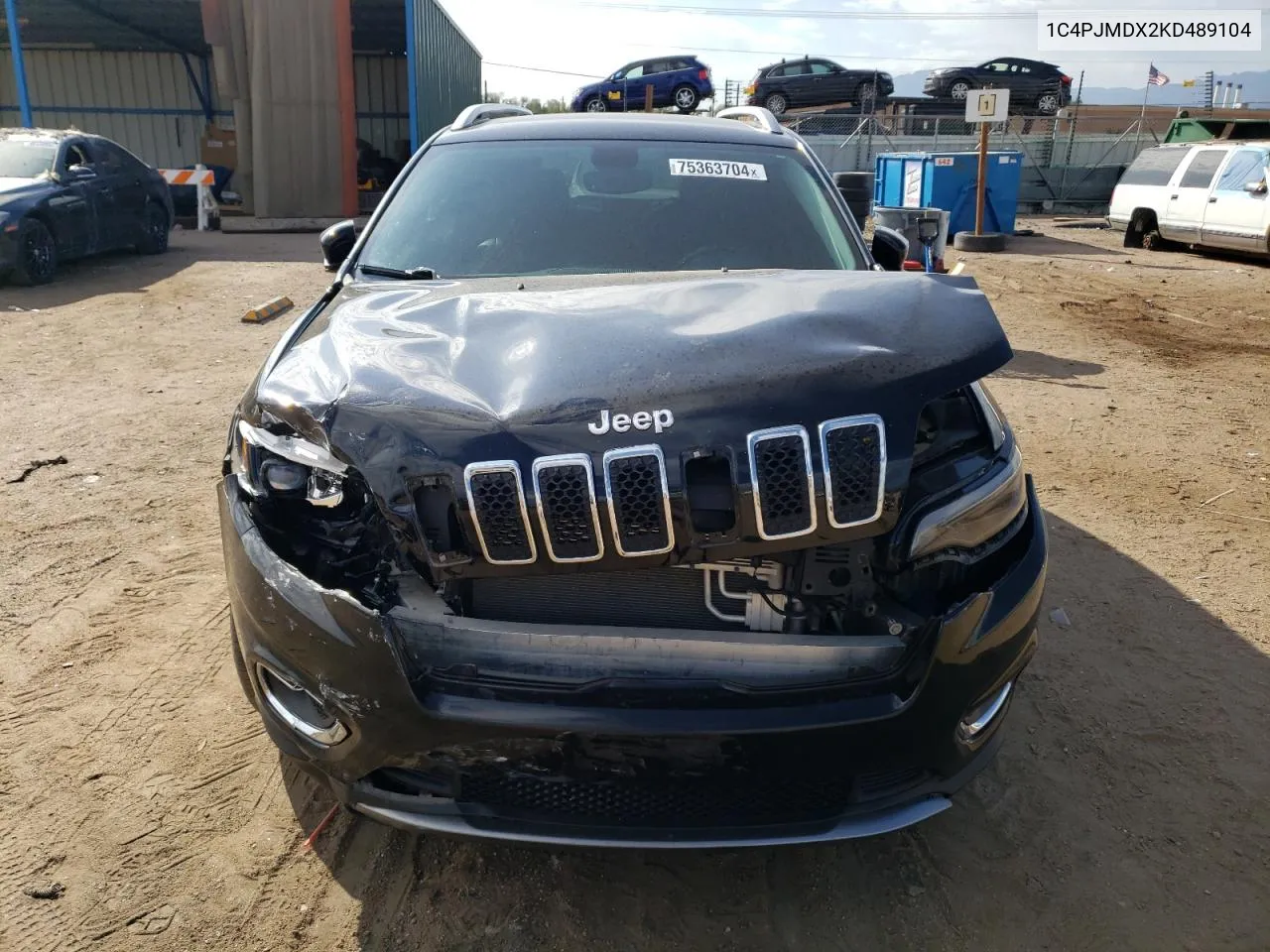 2019 Jeep Cherokee Limited VIN: 1C4PJMDX2KD489104 Lot: 75363704