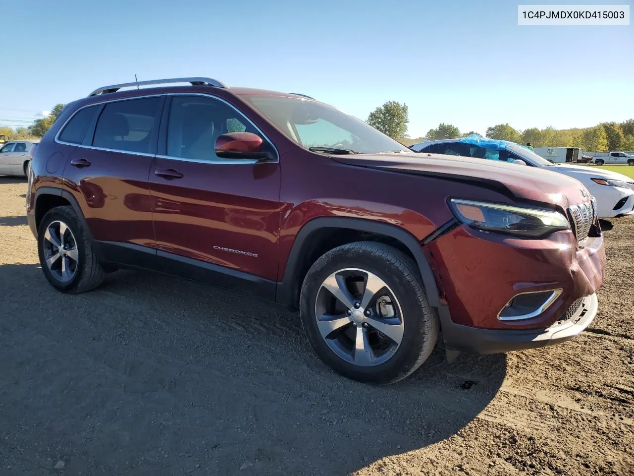 2019 Jeep Cherokee Limited VIN: 1C4PJMDX0KD415003 Lot: 75464334