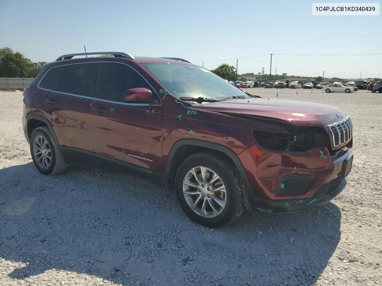 2019 Jeep Cherokee Latitude VIN: 1C4PJLCB1KD340439 Lot: 75480714