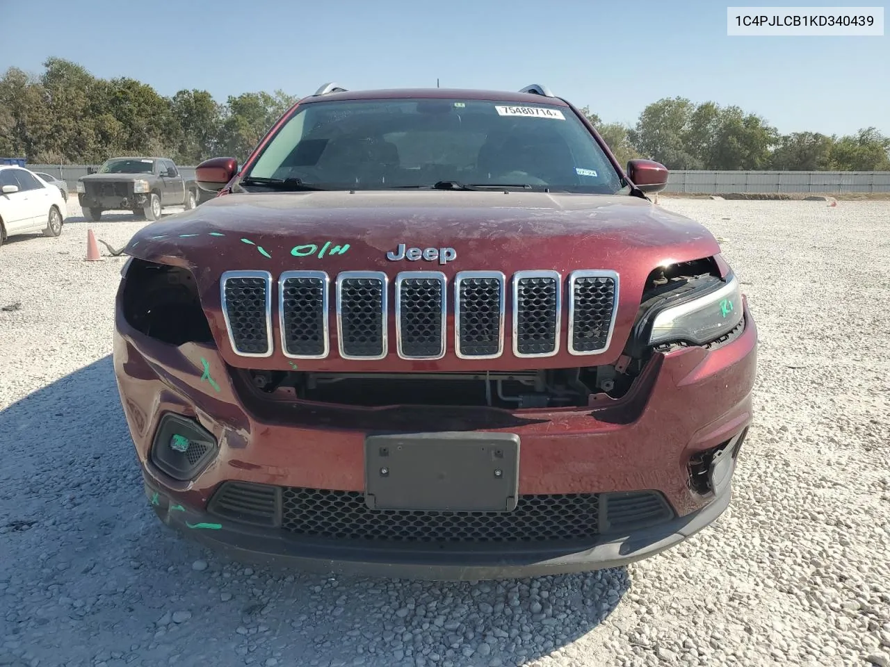 2019 Jeep Cherokee Latitude VIN: 1C4PJLCB1KD340439 Lot: 75480714