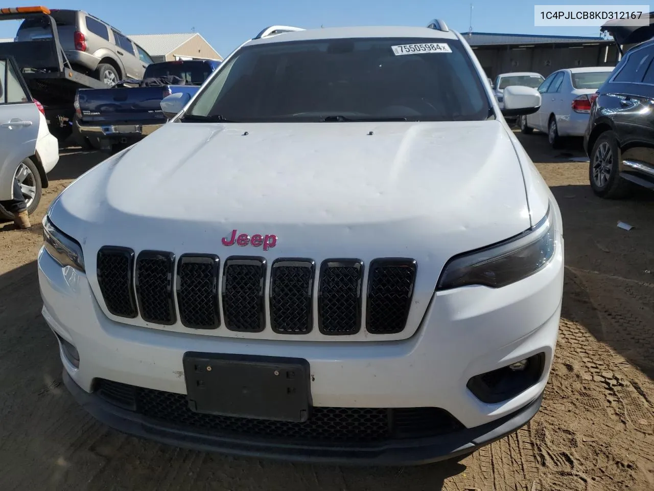 2019 Jeep Cherokee Latitude VIN: 1C4PJLCB8KD312167 Lot: 75505984