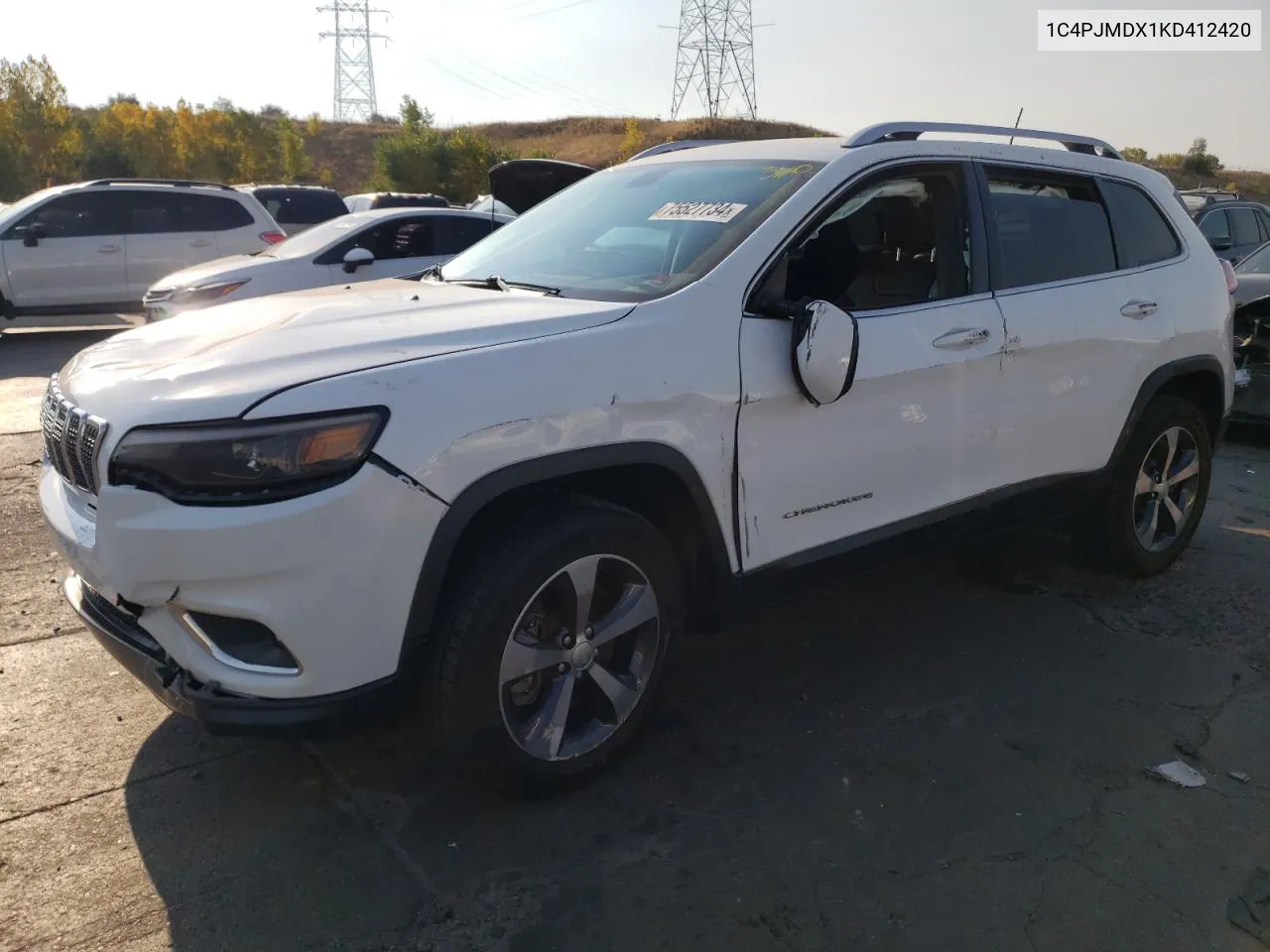 2019 Jeep Cherokee Limited VIN: 1C4PJMDX1KD412420 Lot: 75527734