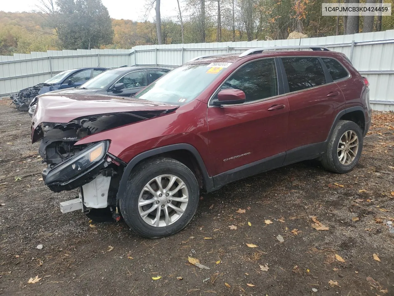 2019 Jeep Cherokee Latitude VIN: 1C4PJMCB3KD424459 Lot: 75684044