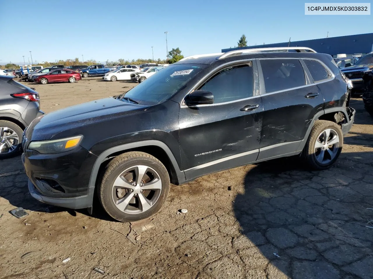 2019 Jeep Cherokee Limited VIN: 1C4PJMDX5KD303832 Lot: 75738154