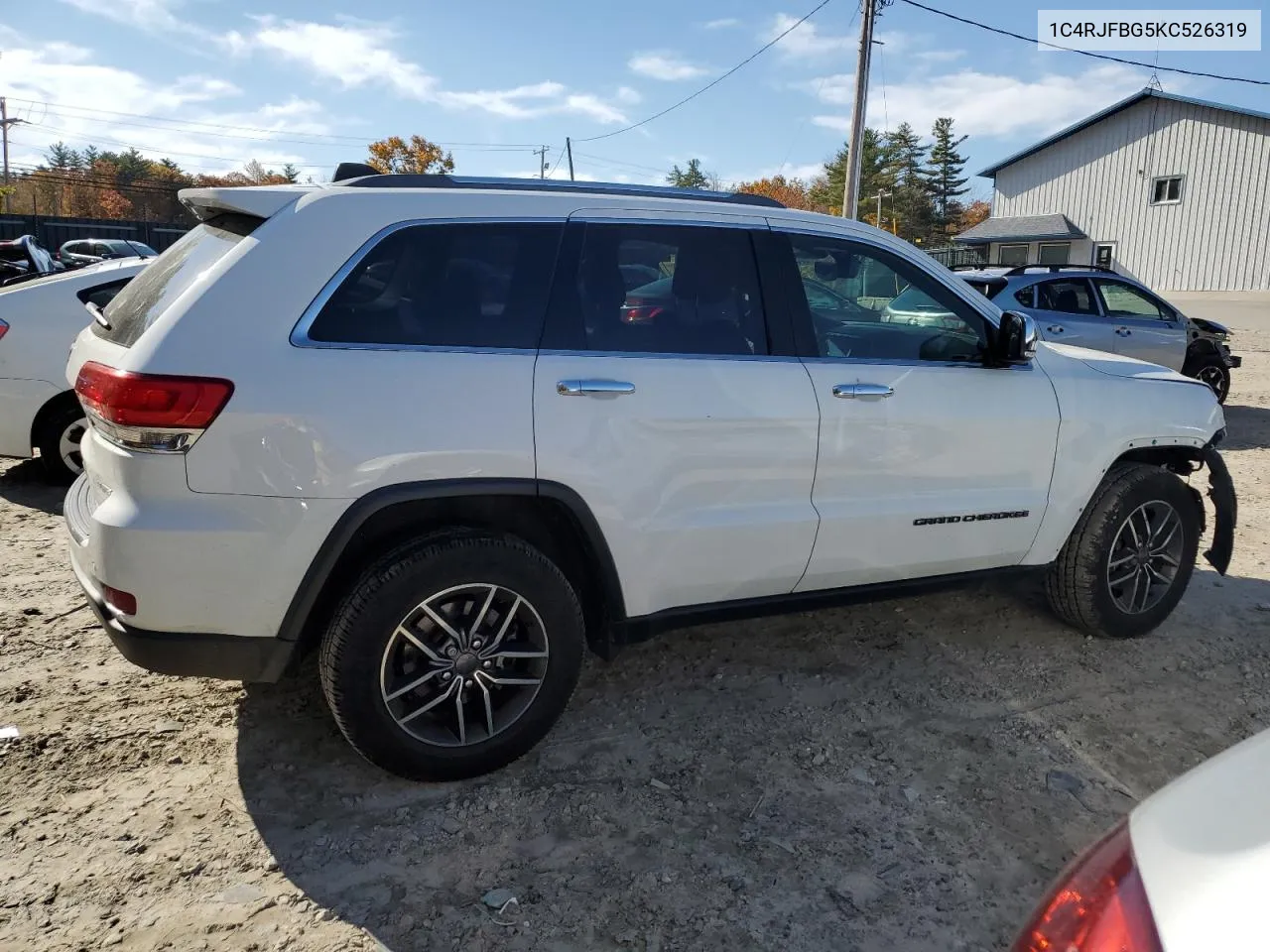 2019 Jeep Grand Cherokee Limited VIN: 1C4RJFBG5KC526319 Lot: 75792624