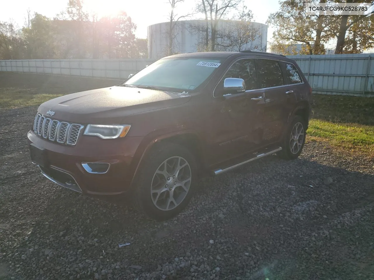 2019 Jeep Grand Cherokee Overland VIN: 1C4RJFCG9KC528783 Lot: 75912854