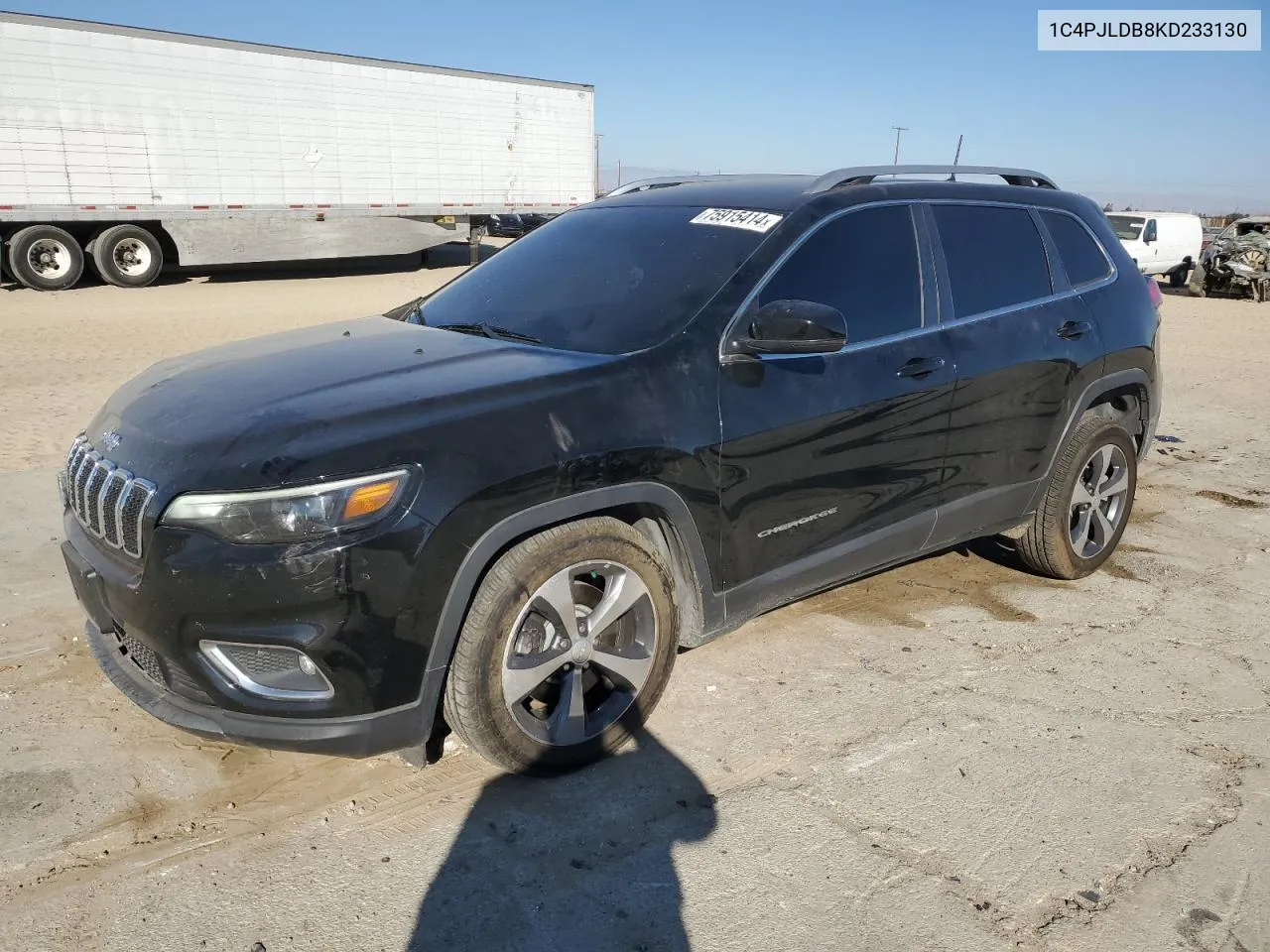 2019 Jeep Cherokee Limited VIN: 1C4PJLDB8KD233130 Lot: 75915414