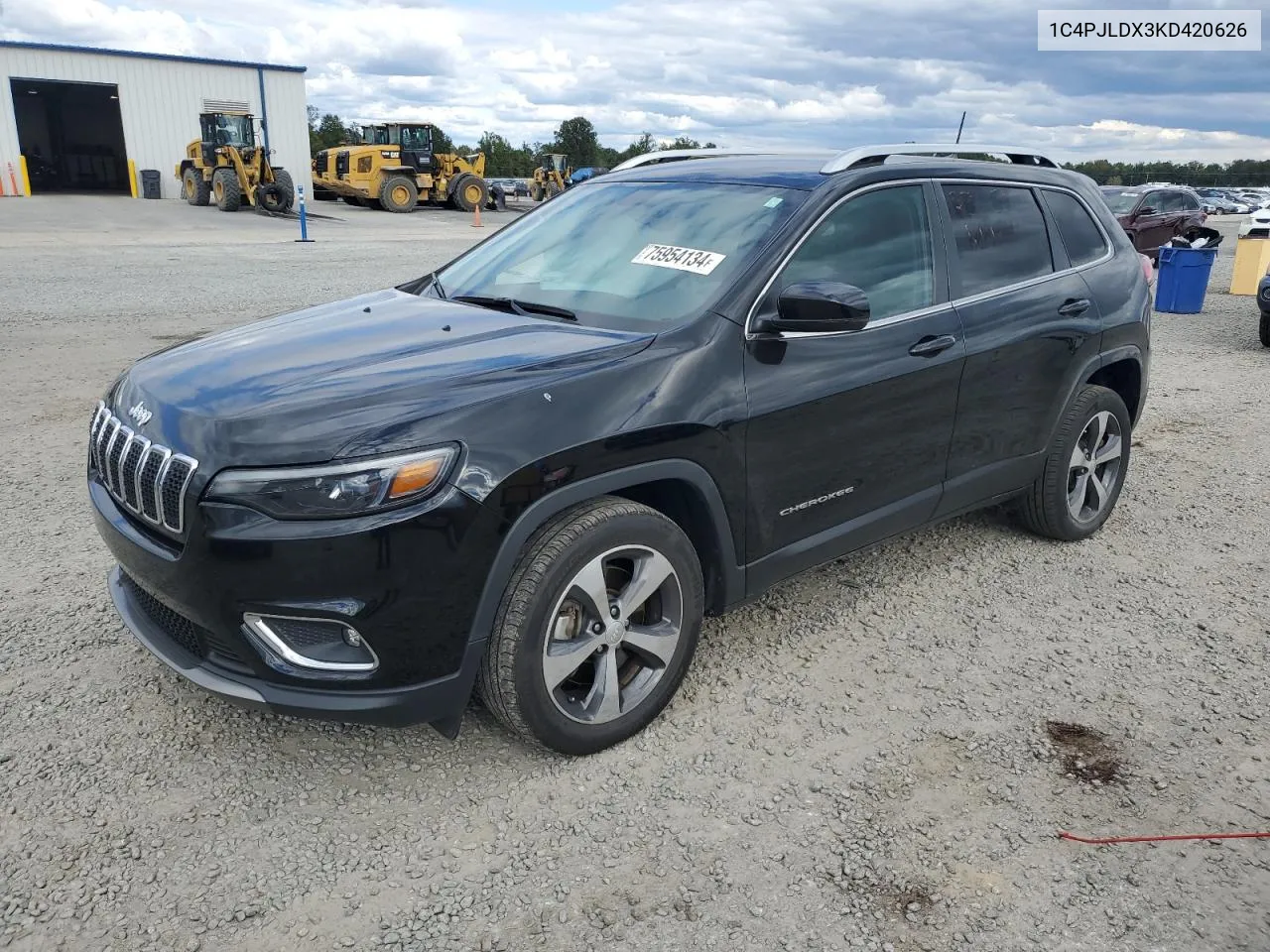 2019 Jeep Cherokee Limited VIN: 1C4PJLDX3KD420626 Lot: 75954134