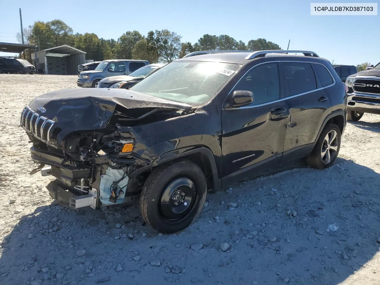 2019 Jeep Cherokee Limited VIN: 1C4PJLDB7KD387103 Lot: 75962924