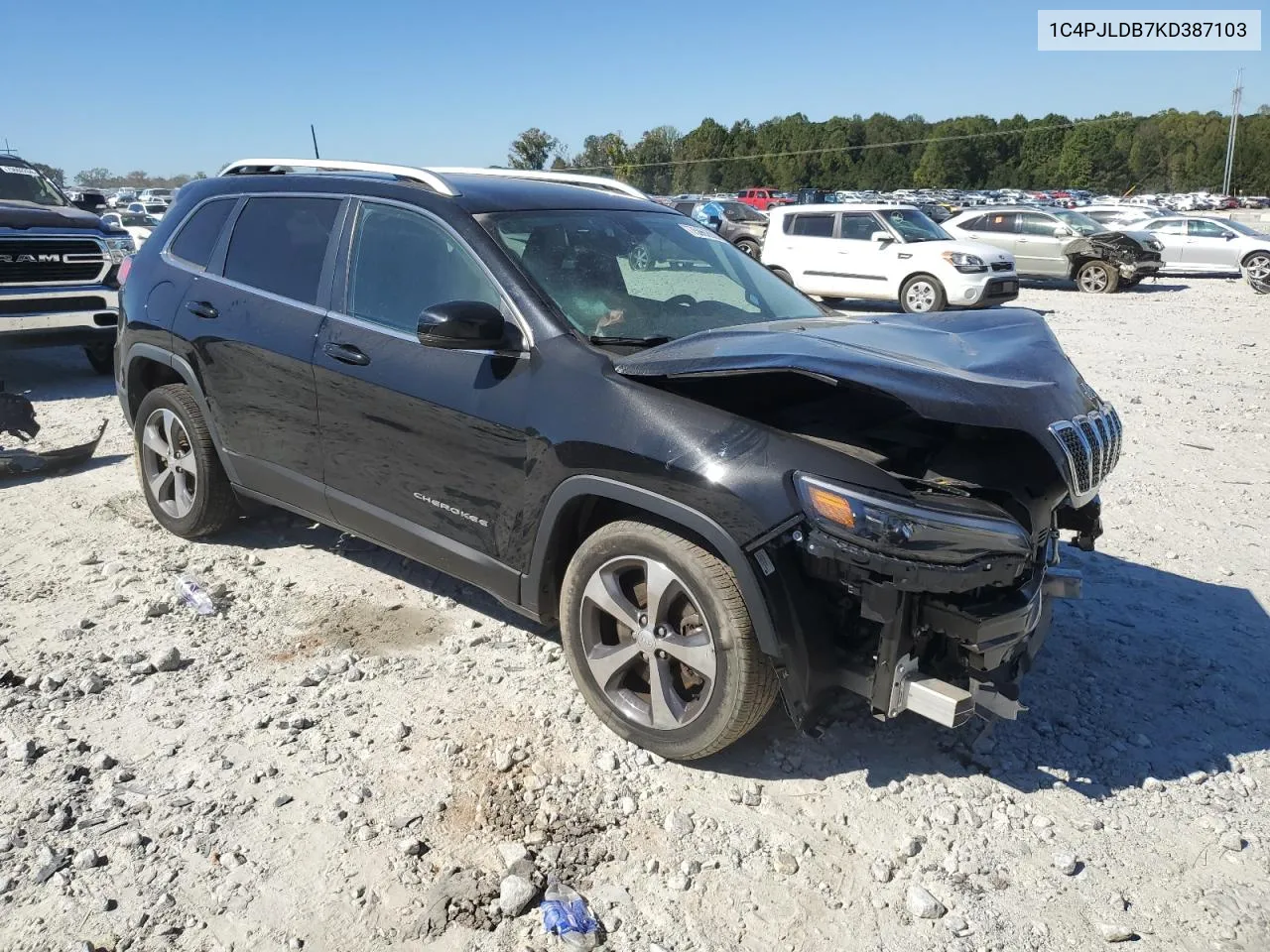 2019 Jeep Cherokee Limited VIN: 1C4PJLDB7KD387103 Lot: 75962924