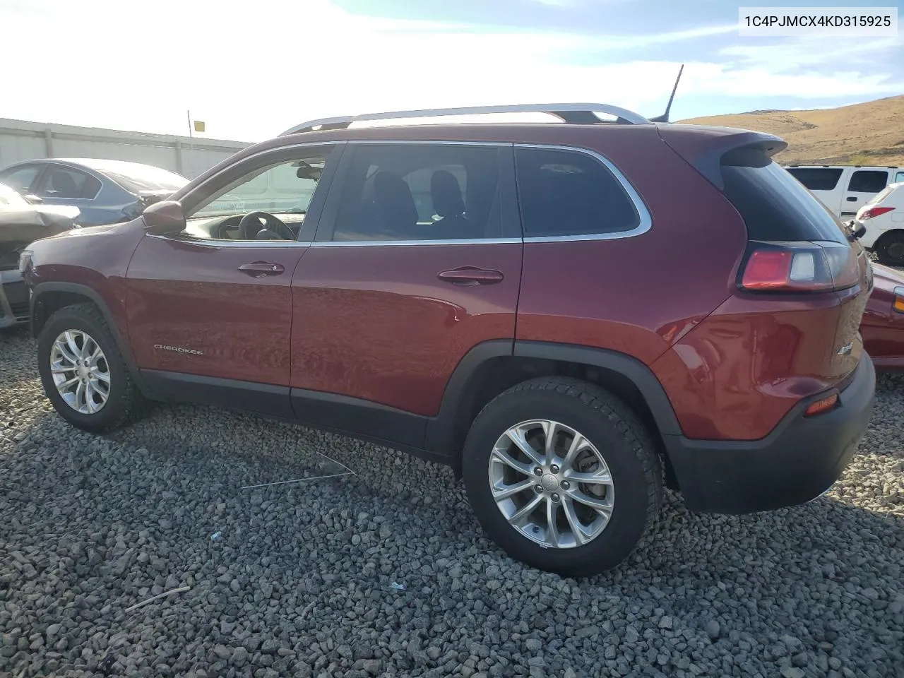 2019 Jeep Cherokee Latitude VIN: 1C4PJMCX4KD315925 Lot: 76067944