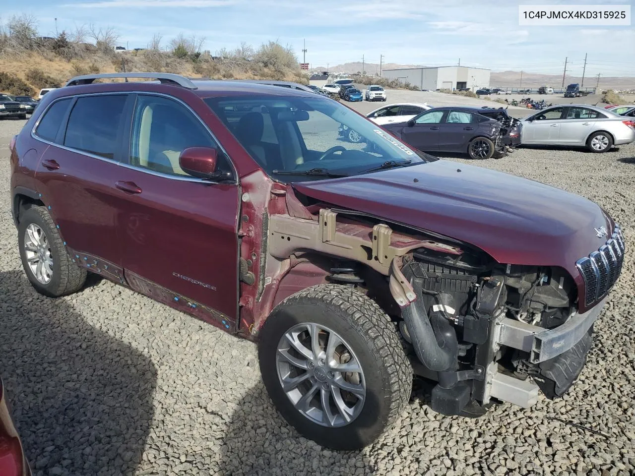 2019 Jeep Cherokee Latitude VIN: 1C4PJMCX4KD315925 Lot: 76067944