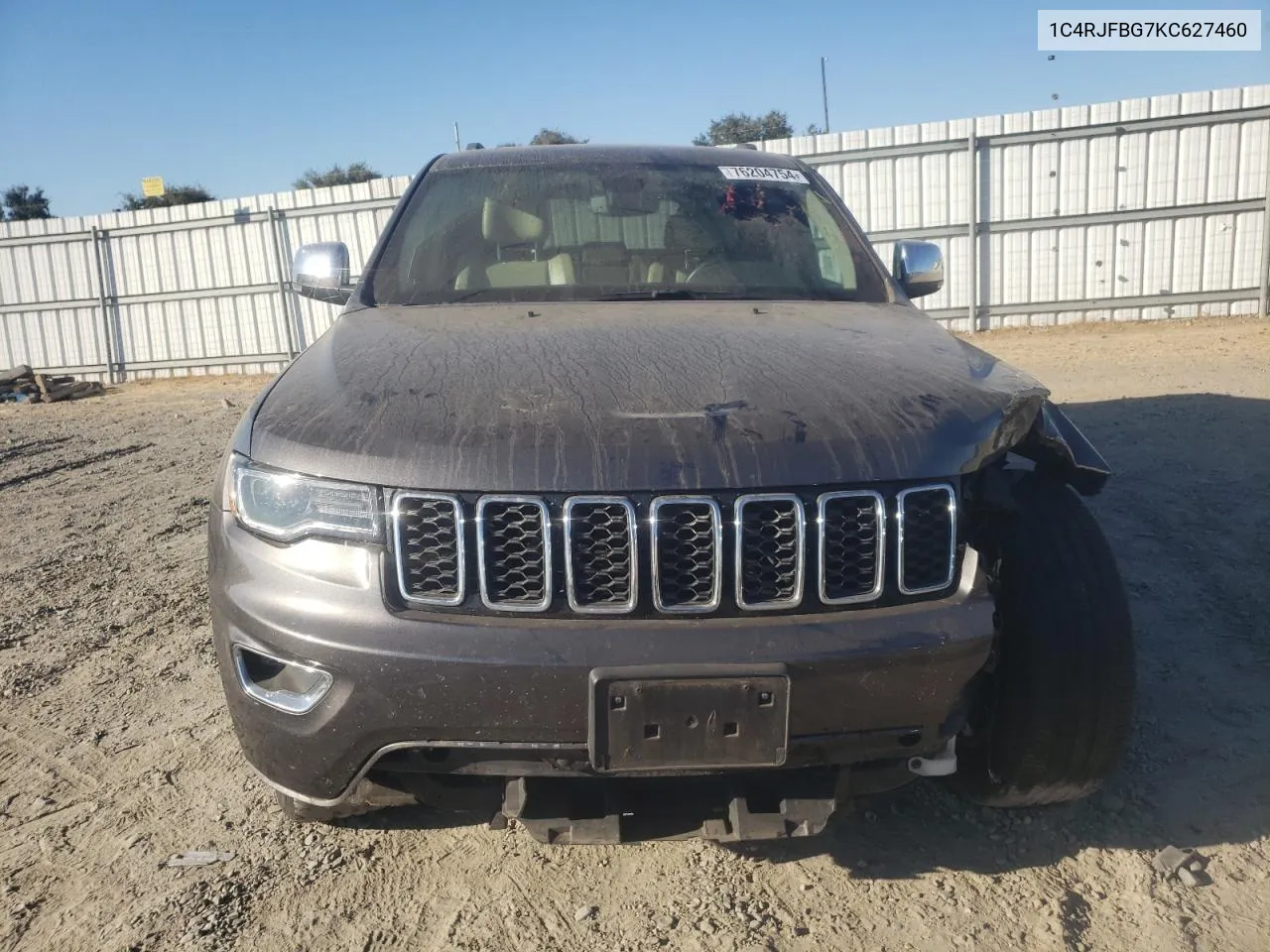 2019 Jeep Grand Cherokee Limited VIN: 1C4RJFBG7KC627460 Lot: 76204754