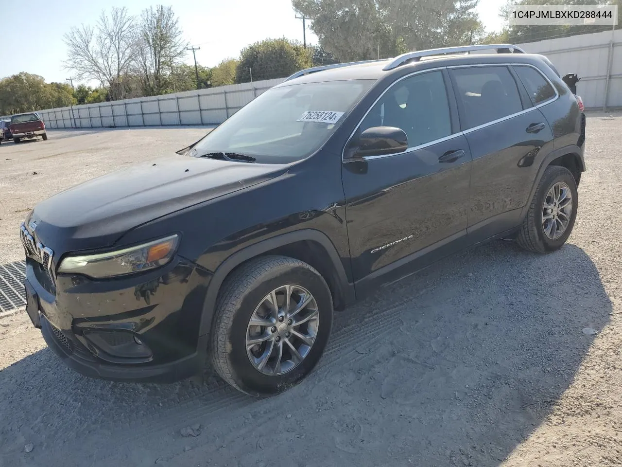 2019 Jeep Cherokee Latitude Plus VIN: 1C4PJMLBXKD288444 Lot: 76258124