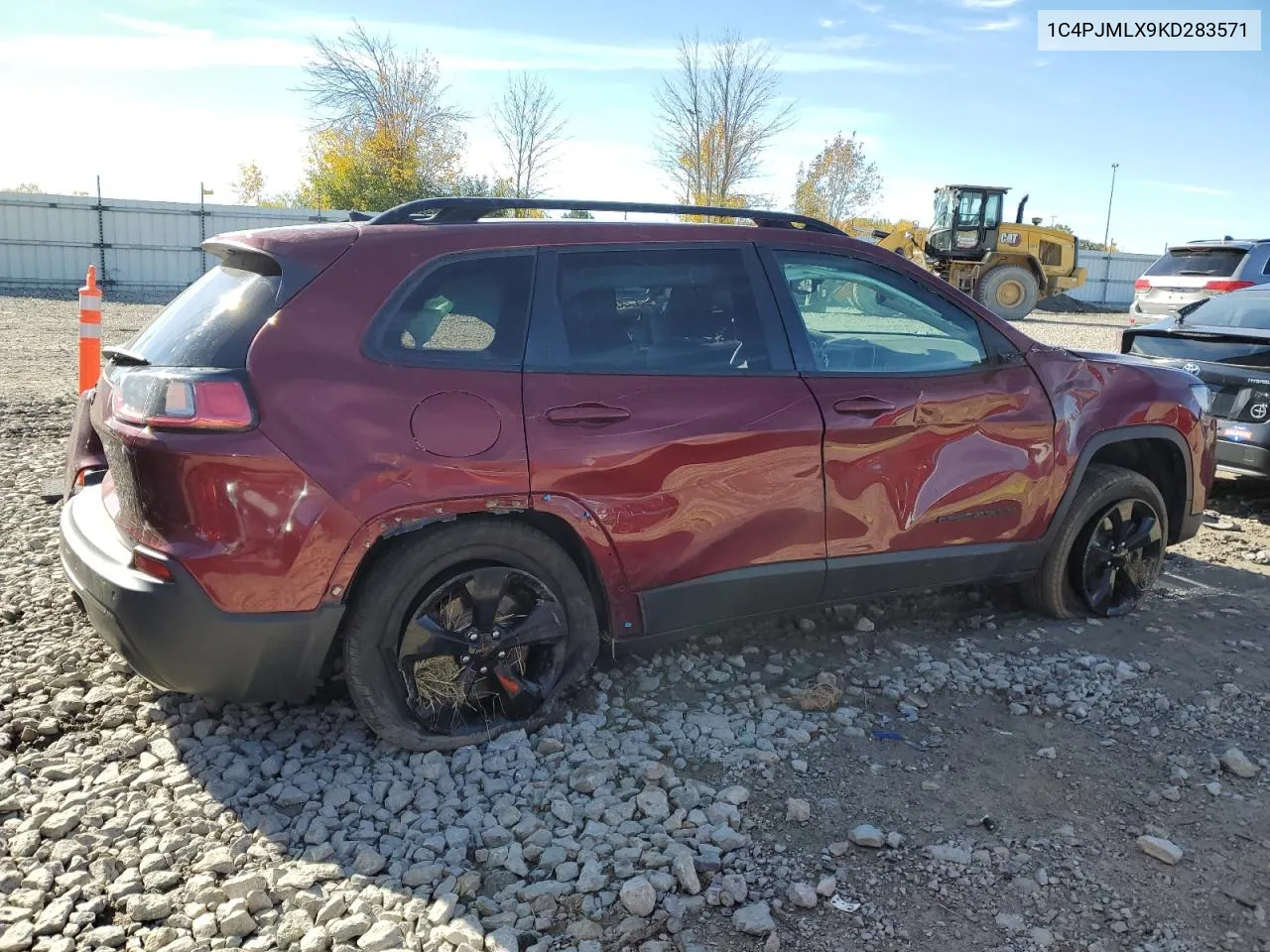 2019 Jeep Cherokee Latitude Plus VIN: 1C4PJMLX9KD283571 Lot: 76379824