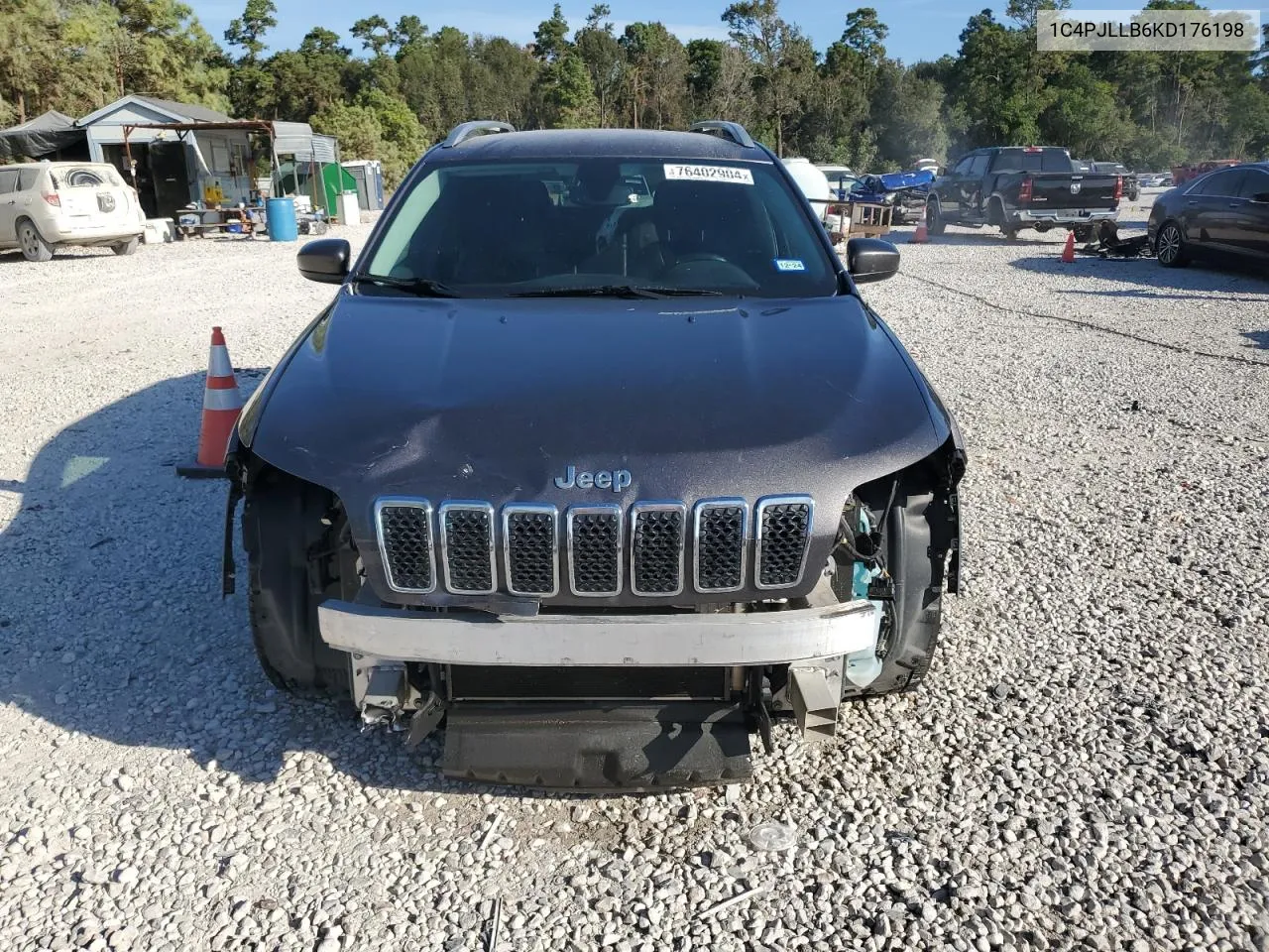 2019 Jeep Cherokee Latitude Plus VIN: 1C4PJLLB6KD176198 Lot: 76402904