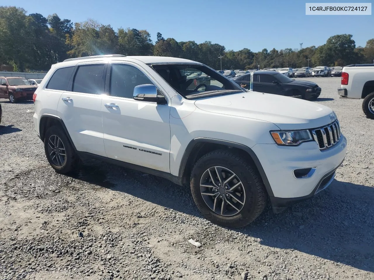 2019 Jeep Grand Cherokee Limited VIN: 1C4RJFBG0KC724127 Lot: 76558224