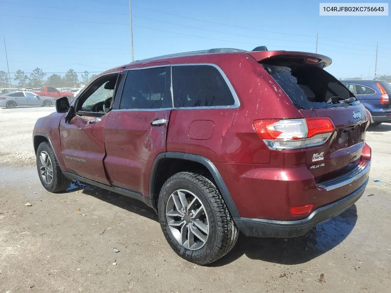 2019 Jeep Grand Cherokee Limited VIN: 1C4RJFBG2KC756643 Lot: 76628014