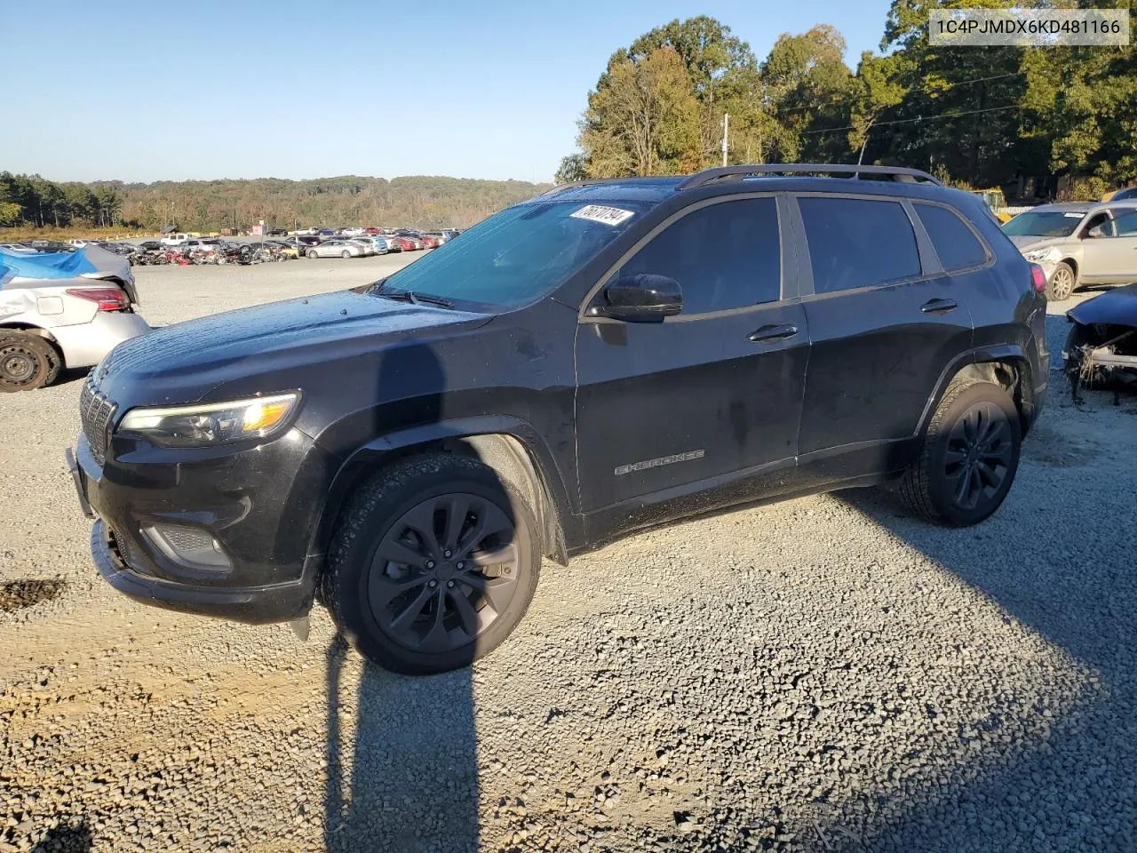 2019 Jeep Cherokee Limited VIN: 1C4PJMDX6KD481166 Lot: 76670794