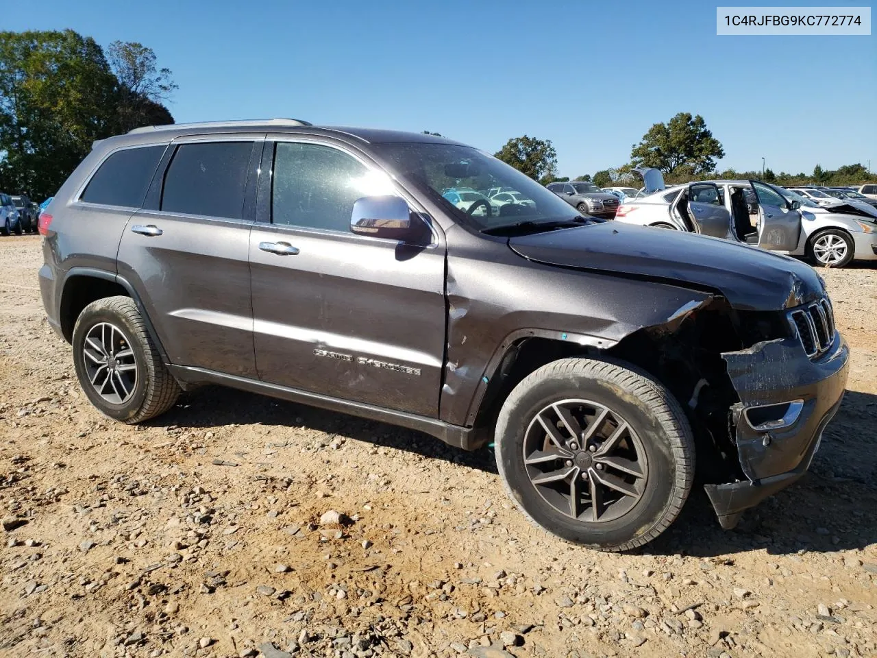 2019 Jeep Grand Cherokee Limited VIN: 1C4RJFBG9KC772774 Lot: 76715934