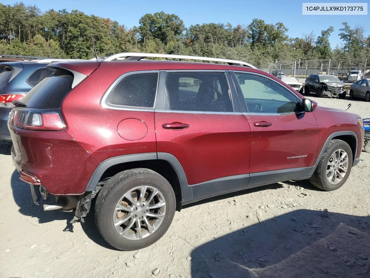 2019 Jeep Cherokee Latitude Plus VIN: 1C4PJLLX9KD173775 Lot: 76720984