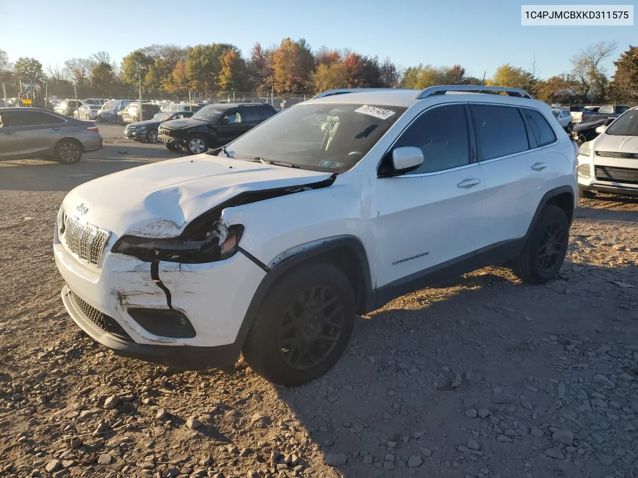 2019 Jeep Cherokee Latitude VIN: 1C4PJMCBXKD311575 Lot: 76767434