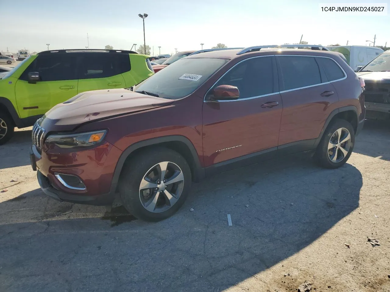 2019 Jeep Cherokee Limited VIN: 1C4PJMDN9KD245027 Lot: 76864534