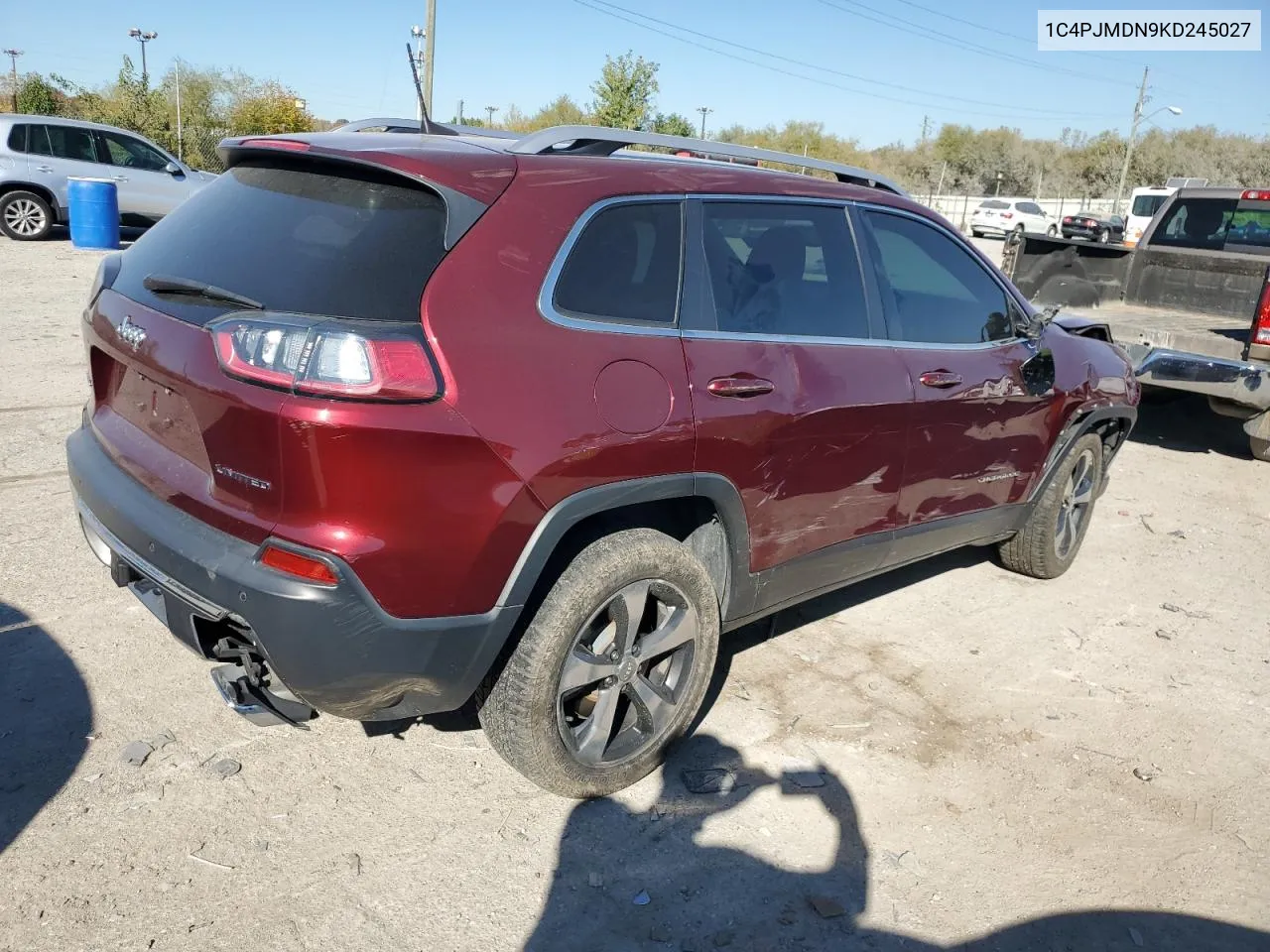 2019 Jeep Cherokee Limited VIN: 1C4PJMDN9KD245027 Lot: 76864534