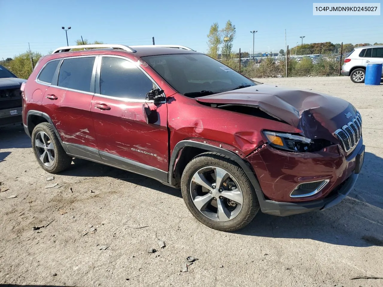 2019 Jeep Cherokee Limited VIN: 1C4PJMDN9KD245027 Lot: 76864534