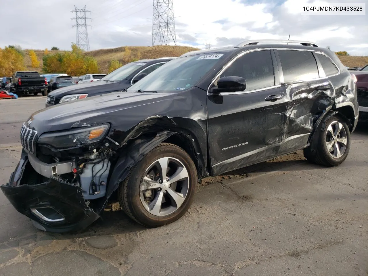 2019 Jeep Cherokee Limited VIN: 1C4PJMDN7KD433528 Lot: 76874174